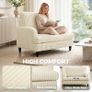 Single Sofa Armchair Cream Image 3