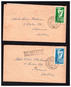 1953 Ireland An Tostal (Ireland at Home) Commemorative Stamps Plain Addressed First Day Cover (FDC) with Dublin Cancel