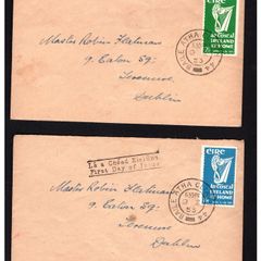 1953 Ireland An Tostal (Ireland at Home) Commemorative Stamps Plain Addressed First Day Cover (FDC) with Dublin Cancel