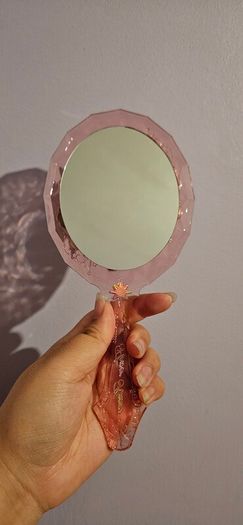 Flower Knows Moonloght Mermaid Handheld Mirror in Pink