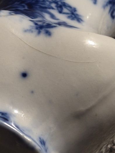 Antique Flow Blue Vase Doreen W.H.Grindley
