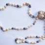 Vintage very long Necklace of Real Pearls Freshwater Pearls  Multicolor length 45" Image 10