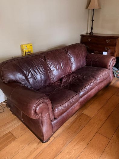 3 seater leather couch