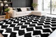 Rugs Living Room 160x230cm- Fluffy Shaggy Area Rugs for Bedroom - Large Anti Slip Carpet - Washable Modern Floor Carpets