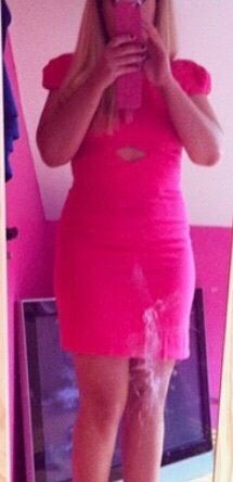 Ladies pink mini dress