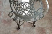 small glass top table like new.