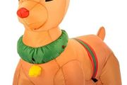 Christmas Inflatable Reindeer - Outdoor/Indoor Bright LED Light Up Porch Decoration - Built in Air Compressor - Pegs Included for Garden Use 100cm (3.3ft)