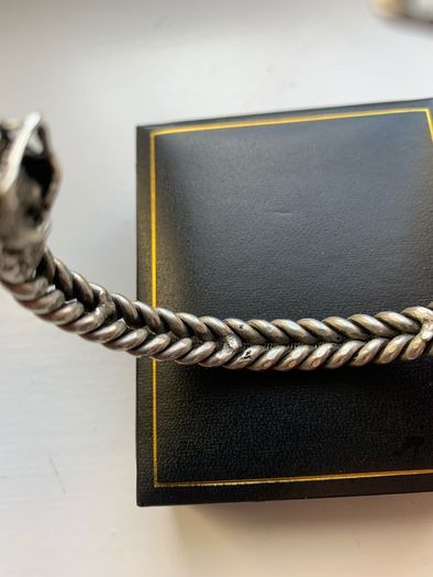 Silver Dragon Bangle