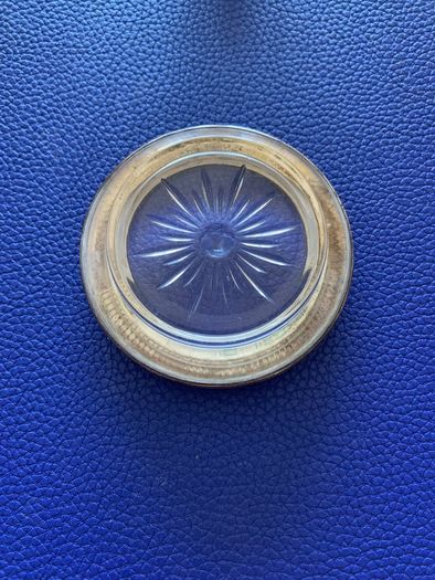 Sterling Silver Glass  Coaster