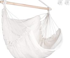 _Hanging Chair, Hanging Seat with 2 Removable Cushions, Hammock Chair with Thick Rope, Washable Hanging Swing for Children & Adults, Maximum Load 150 kg for Bedroom in Patio Garden