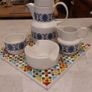 Fabulous Vintage Arklow Pottery Coffee Pot, Pot Warmer Stand, Milk Jug and Sugar Bowl in the Stunning "Larne" Pattern, Cobalt Blue Colourway Image 4