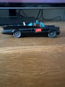 Vintage Husky Batmobile Die Cast Toy Car Batman and Robin 1960s