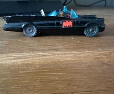 Vintage Husky Batmobile Die Cast Toy Car Batman and Robin 1960s