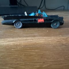 Vintage Husky Batmobile Die Cast Toy Car Batman and Robin 1960s