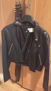 Black leather jacket