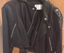 Black leather jacket