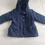 Next navy quilted jacket 9-12 months Image 3
