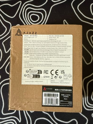 Ajazz AJ179 Pro Gaming Mouse (Black) New Never opened