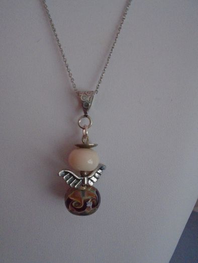 Angel necklace, Jewellery, Necklace. Handmade glass beads,Gift