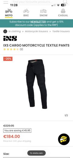 IXS Cargo Motorcycle Textile Pants