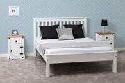 Monaco 4'6" Bed Low Foot End in White