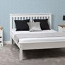 Monaco 4'6" Bed Low Foot End in White And Antique Pine Image 2