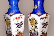 2 handpainted large Chinese vases price for both