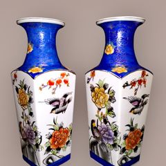 2 handpainted large Chinese vases price for both