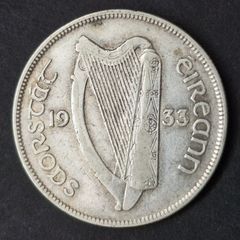 Ireland 1933 Silver Half Crown coin