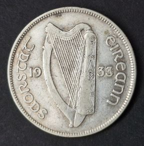 Ireland 1933 Silver Half Crown coin