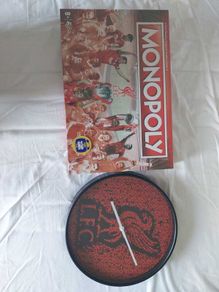 Liverpool LFC Monopoly & Wall Clock - both brand new