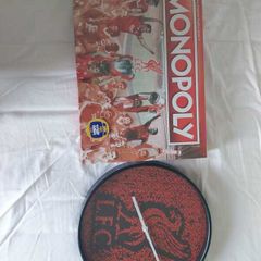 Liverpool LFC Monopoly & Wall Clock - both brand new