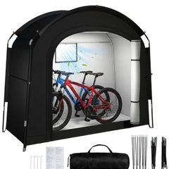 Bike Shed for 1 2 Bikes, 200 80 165cm Shed and Outdoor Storage  Portable 210D Oxford,Waterproof Anti-UV Cover Shelter Bike Storage with Ventilated Window for Garden Tool,Mower,Toys, Bicycle