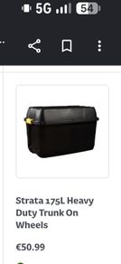 Heavy duty storage trunk on wheels