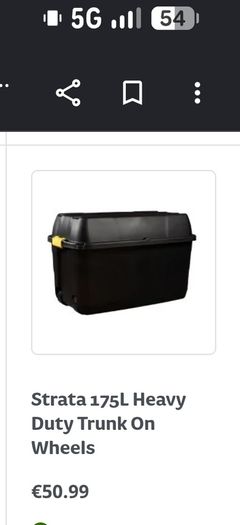 Heavy duty storage trunk on wheels