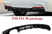 For Bmw 3 Series F30 F31 Rear Diffuser M Sport Performance Twin Exhaust Rear Bumper