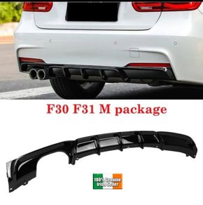 For Bmw 3 Series F30 F31 Rear Diffuser M Sport Performance Twin Exhaust Rear Bumper