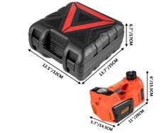 5 Ton 12V Car Jack Electric Hydraulic Jack Kit 45CM + Wrench Tire Inflator LED Light
