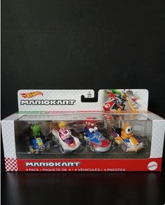 Mario Kart Hot Wheels 4 Pack 1:64 Die Cast Characters