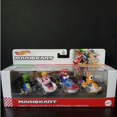 Mario Kart Hot Wheels 4 Pack 1:64 Die Cast Characters