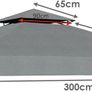 Gazebo 3 x 3m Canopy Replacement Cover,2-Tier Roof Top Covers Image 3