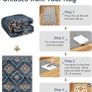 Machine Washable Large Rugs Living Room, 180x270 cm Non-Slip Area Rugs, Short Pile Blue Rug for Bedroom, Hallway, Bedroom, and Kitchen, Office, Blue Image 5
