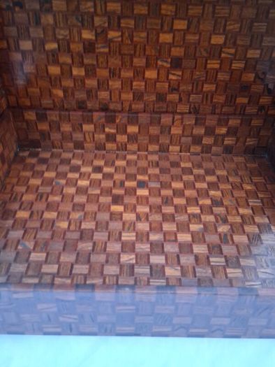 Japanese Wooden Parquet Stationery Box