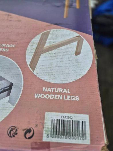 Brand New Home Comforts Desk - Matt White / Wood Legs (Unopened)