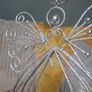 metal silver glitter angel tree topper Image 3