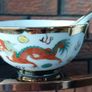 Vintage Jingdezehn Rice/Soup Bowl & Spoon Image 4