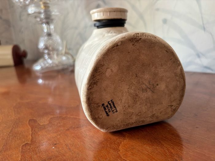 Pair of Vintage Stoneware Hot Water Bottles / Bed Warmers