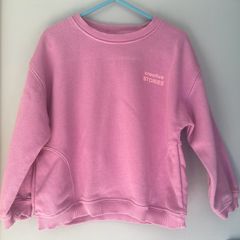 Zara magenta creative stories sweatshirt Sz 3 EUC