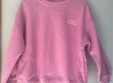 Zara magenta creative stories sweatshirt Sz 3 EUC