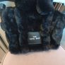 Black fur handbag Image 2